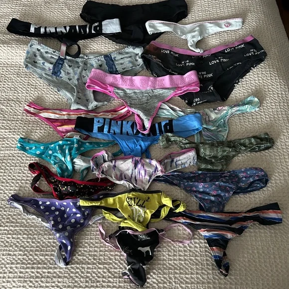 Vintage VS Pink Underwear Bundle - Picture 1 of 11